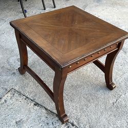 Solid wooden bed side table