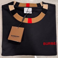 Burberry Men's Icon Strip Collar T-Shirt