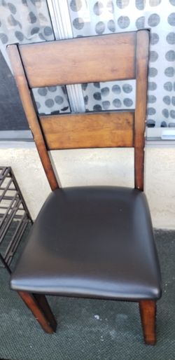 Chair For Dining Table, Brown Wood, Chair Height 18.5".  Good Clean Condition. 