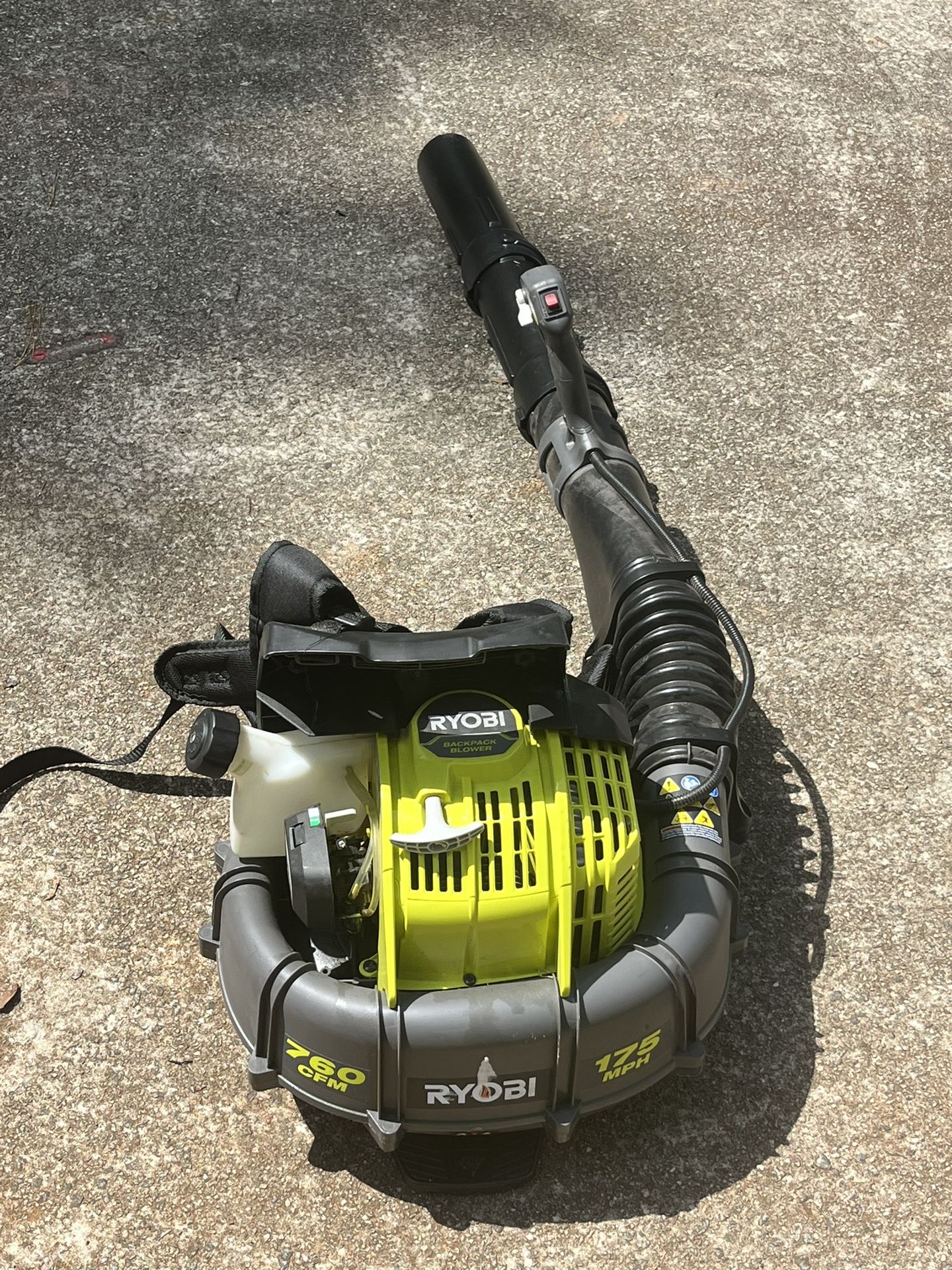 Ryobi 175 MPH 760 CFM 38cc Gas Backpack Leaf Blower for Sale in Lilburn