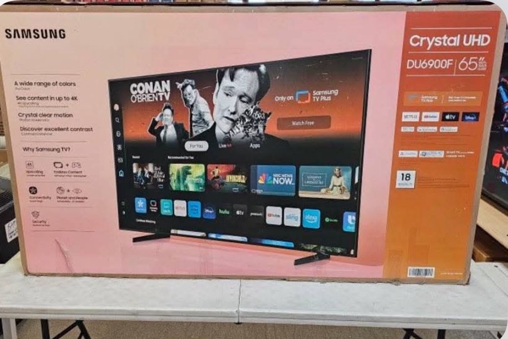 65 Samsung smart 4K HDTV $55 down on financing free delivery six month warranty