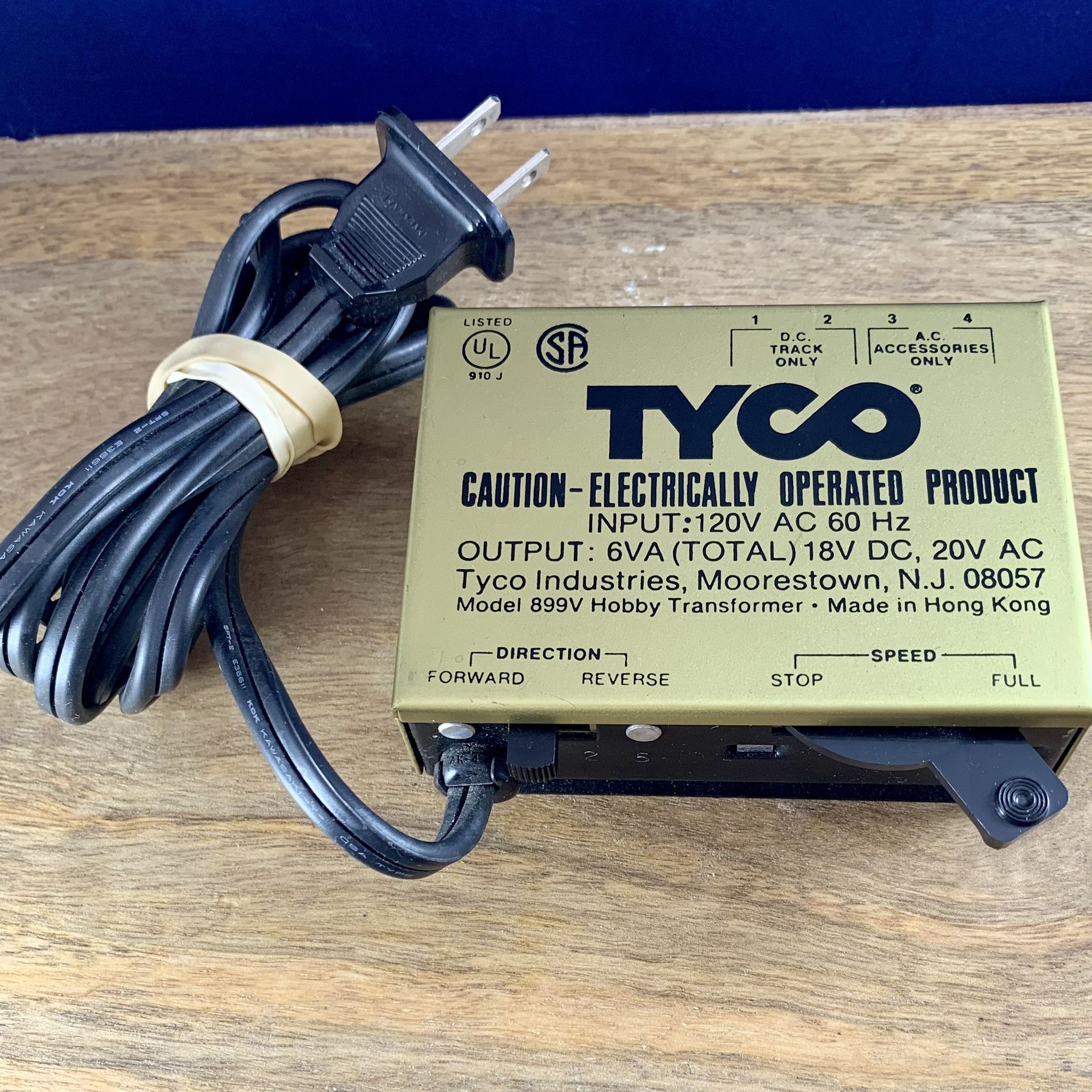 Tyco Hobby Electric Train Transformer Model 899V