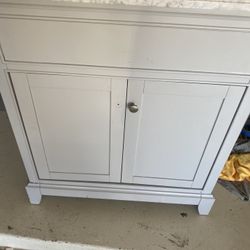Bathroom Vanity w/ Sink – Marble Top Cabinet