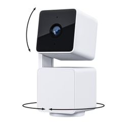 WYZE Cam Pan v3 Indoor/Outdoo *WHITE* IP65 1080P 360° Pan/Tilt/Zoom WiFi Smart Home Security Camera, Motion Tracking for Baby/Pet, Color Night Vision