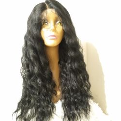 Human Hair Blend Lace Front Wig 