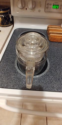 Vintage Pyrex Ware Glass Coffee Percolator Model 7754 Stovetop Coffee Maker