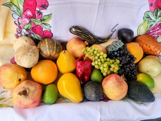 32 lg Pieces Faux Fruits and Veggies- $25- Yucaipa