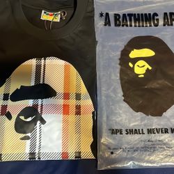 Size Medium Burberry Bape Shirt 