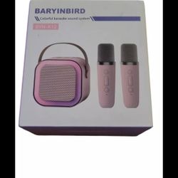 Karaoke Sound System with 2 Wireless Microphones Pink Model K12