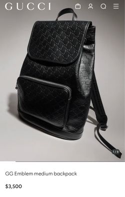 Gucci emblem medium backpack
