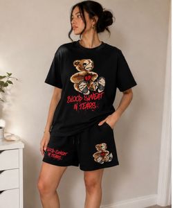 Black Graphic Tee + Shorts Set. Cute matching streetwear set.