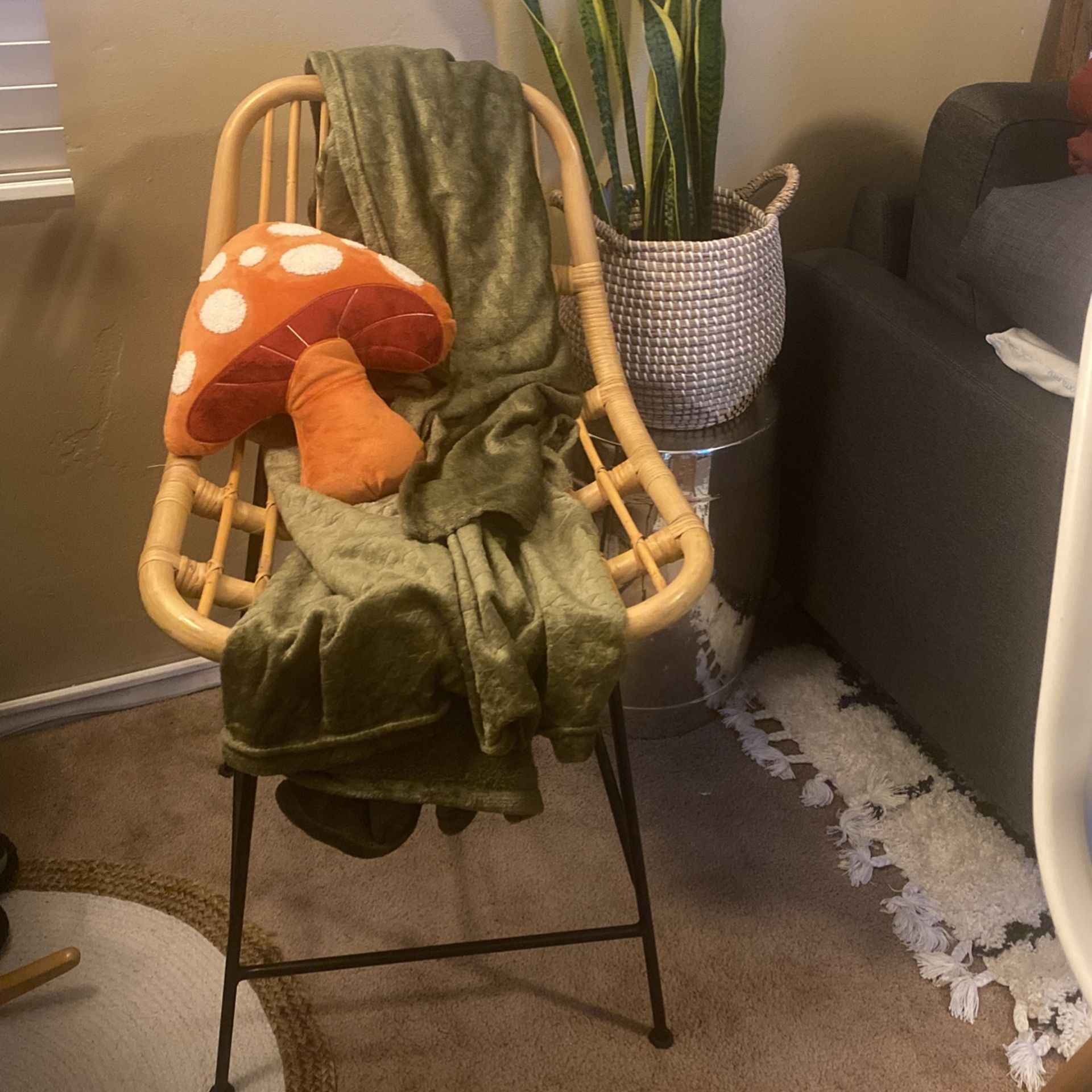 Opalhouse Linnet Rattan With Metal Legs Counter Height Barstool