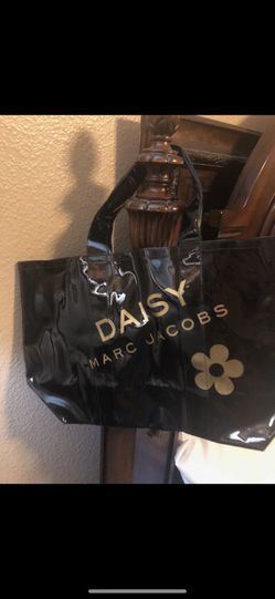 New Cute Large Black Latex Marc Jacob’s Daisy Tote 