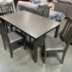 !New! Dining Set, Table And Chairs, Dining Table, Chairs, Antique Grey Table, Casual Dining Set, Kitchen Table Perfect For Small Dining Room, Dinette 
