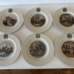 Collectible Set Of 6 Bicentennial Dinner Plates From 1976