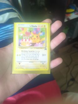 Rare Birthday Pikachu Pokemon card