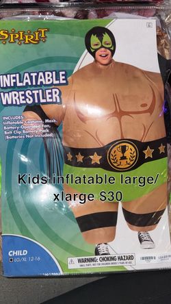 Spirit Inflatable Wrestler Kids Costume LG/XL