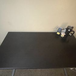 Dark Wood Desk – Sturdy & Modern