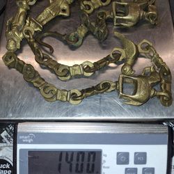 Antique Brass Apsara Hanging Chain