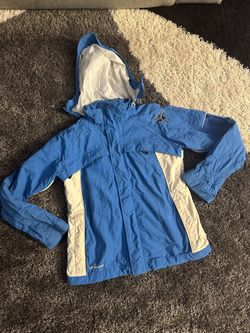 Woman’s Ski Snow Jacket Size Large Blue n White