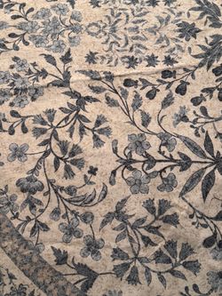 🌸 8’ Round Vintage Floral Rug – JINCHAN Blue, beige and Cream Floral Area Rug