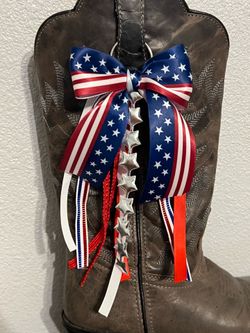 4th of July boot bows