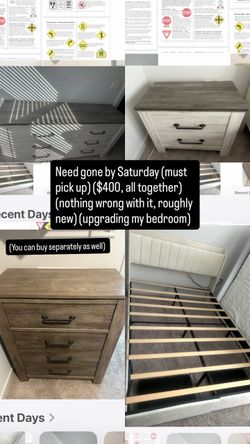Two-Tone Bedroom Set with Bed Frame
