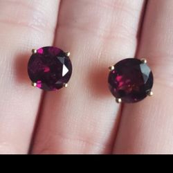 Red Pair Of 14k Gold Earrings $100
