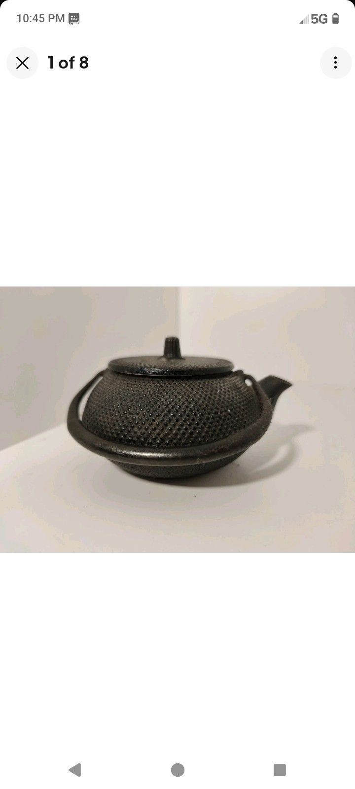 Vintage Japanese traditional vintage tea kettle nanbu tekki iron antique (B2)