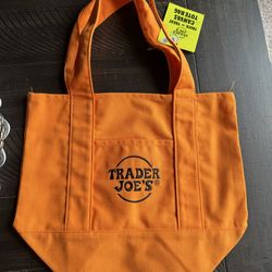 Orange Mini Trader Joe Tote Bag