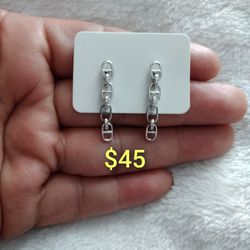925 Sterling Silver Earrings/Aretes De Plata 925