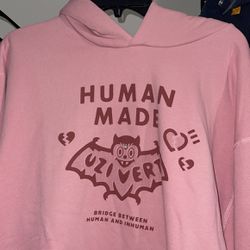 Thick Pink lil Uzi X Human Made Hoodie Size XL