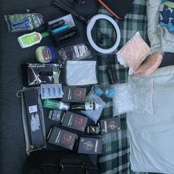 Tattoo Supplies With Machines, Tattoo Printer  And Bag 