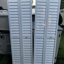 PVC Louvered Interior Bifold Doors, 77 in. H x 23-1/2 in. W, White (Set)