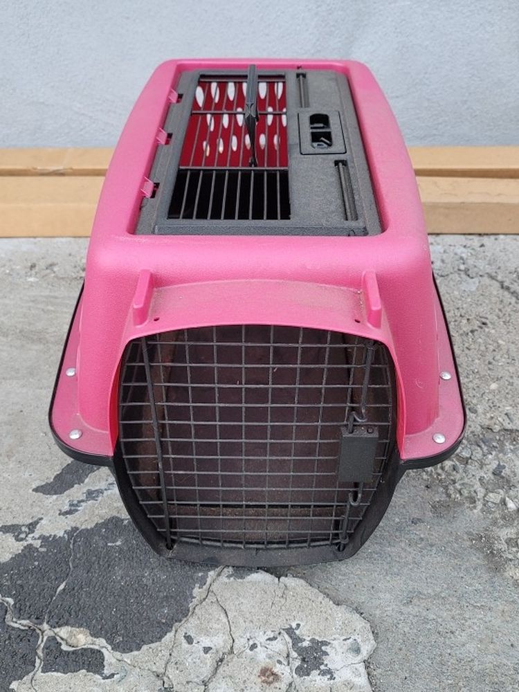19" Portable Pet Travel Carrier Crate Tote Box Plastic Cat Small Dog Cage Kennel