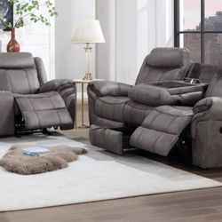 Gray Sofa & Loveseat