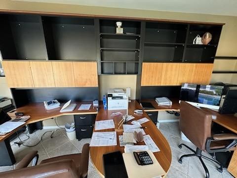 Free 15 Feet Of 2 Desk Office Unit.