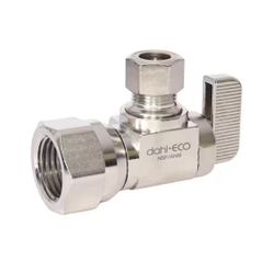 DAHL 1/2 in. FIP Inlet x 3/8 in. Compression Outlet 1/4-Turn Angle Stop(3pack)=P3-562