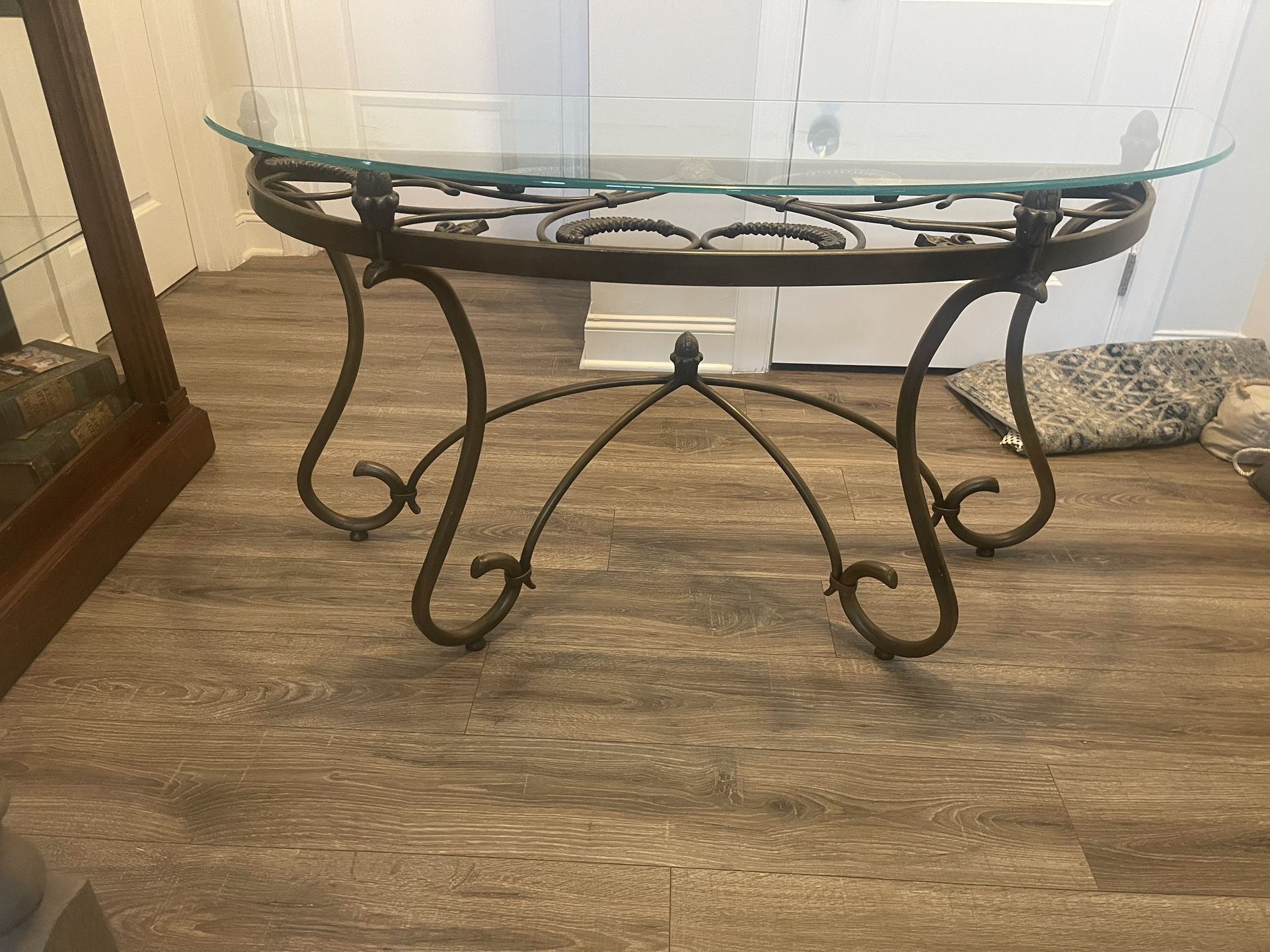 Half Moon Console Glass Console Table