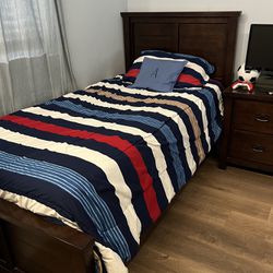 Twin Bed Frame, Twin Mattress  And Box Spring 