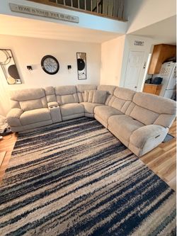 11’ x 9’ Power Reclining Sectional | 3 Recliners | USB Ports | Bob’s