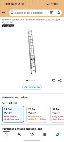 Louisville Ladder 24 ft Aluminum Extension Ladder