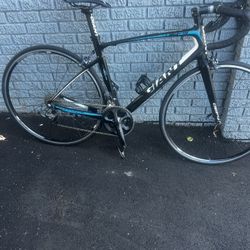 Giant carbon bike, the guides are electric, everything works well