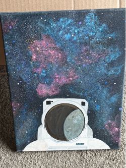 Astronaut acrylic painting