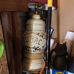 Tobacco 1950s Lamp - Antique Collectable 