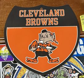 Cleveland Browns Throwback Sign 