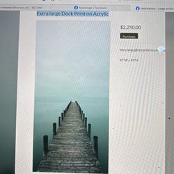 Beautiful Dock Photo On Acrylic