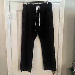 Figs Cairo Cargo Scrub Pants Men's  XL Black Technical Collection TM3001