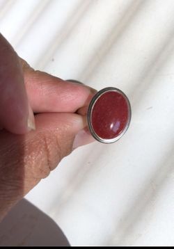 Rodocrosite 925 sterling silver size 6 1/2