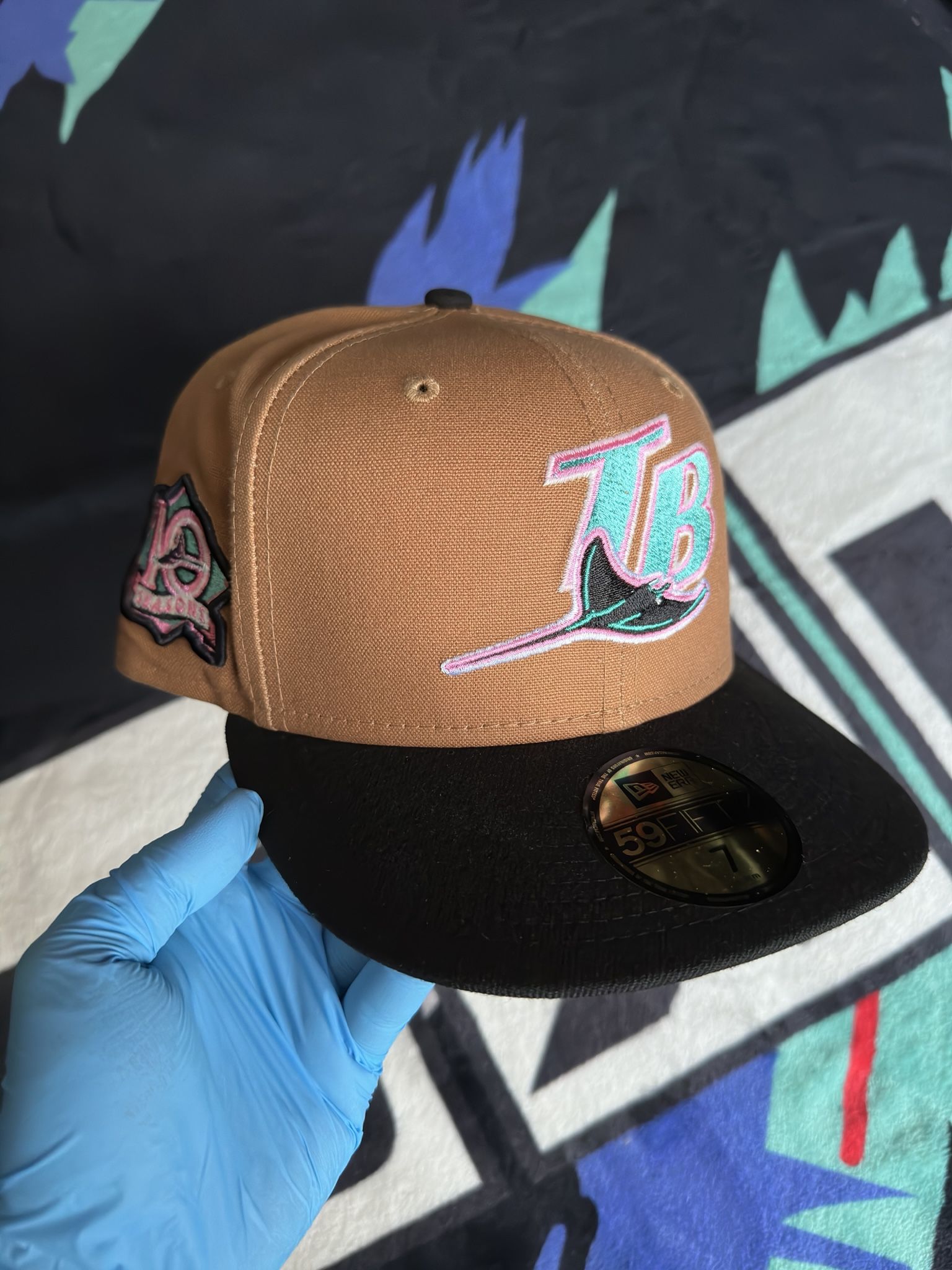 Tampa Bay Rays Cap City Exclusive New Era Fitted Hat Size 7